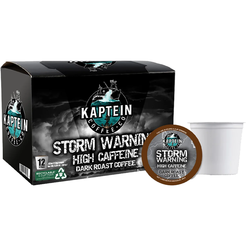STORM WARNING High Caffeine Coffee KCups Kaptein Coffee